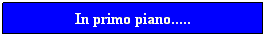 Casella di testo: In primo piano..... 
