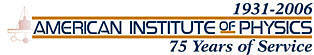 American Institute of Physics - 75 years of service